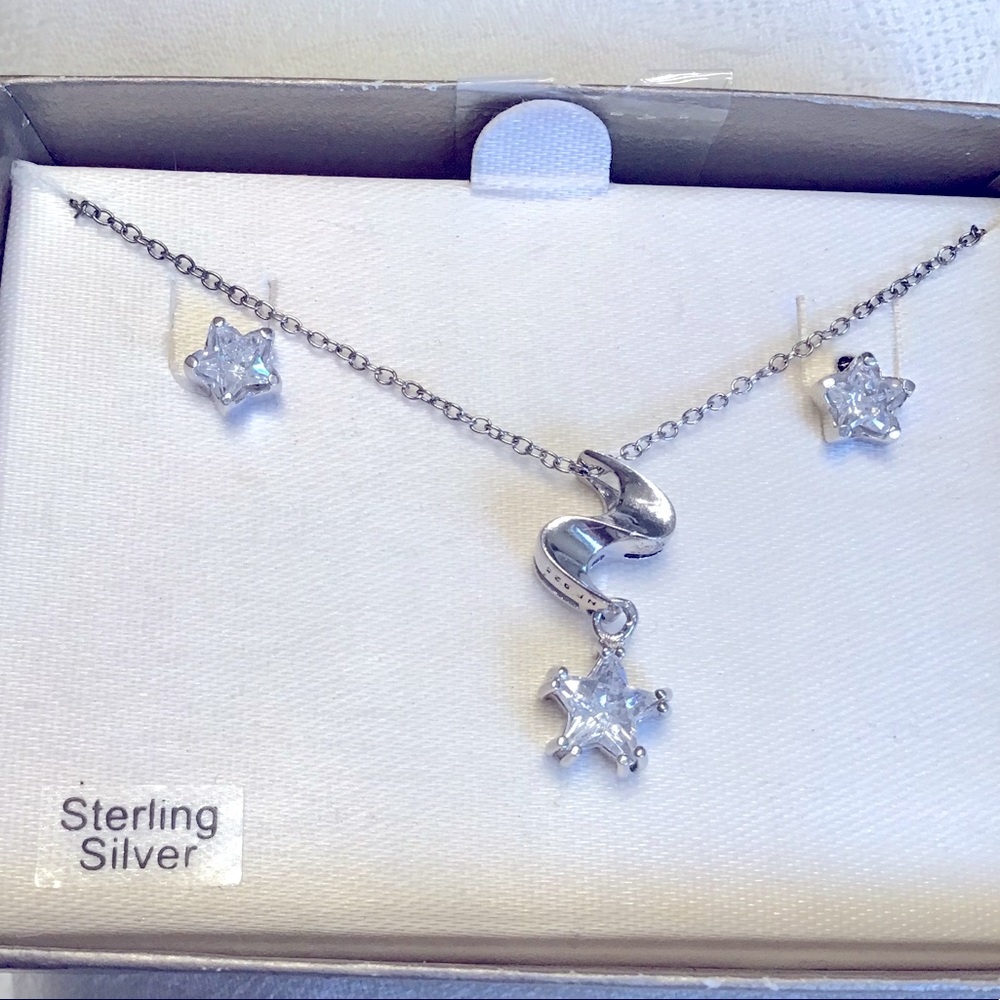 Sterling Silver Necklace and Earring Set! NWT!